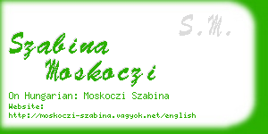 szabina moskoczi business card